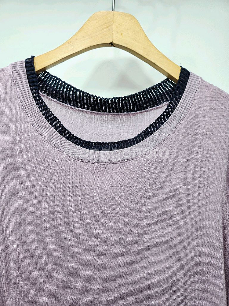 안지크 연보라 반팔 니트 90(66)--3