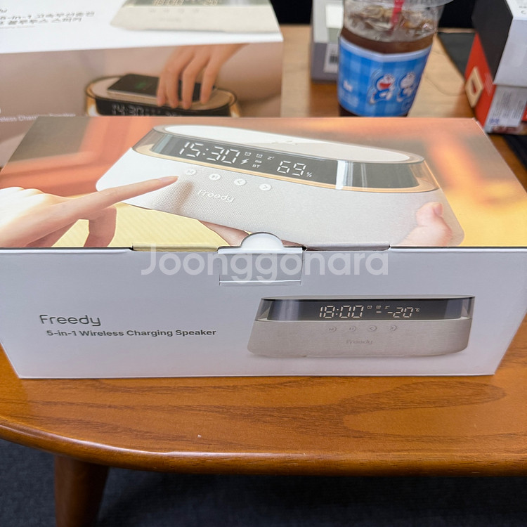 프리디 고속무선충전 LED무드등 블루투스 스피커 라디오--1