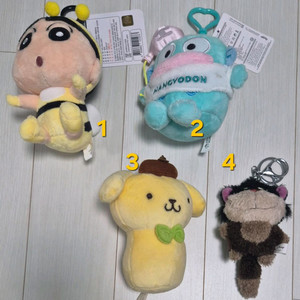 인형키링 짱구 산리오 한교동 폼폼푸린 고양이