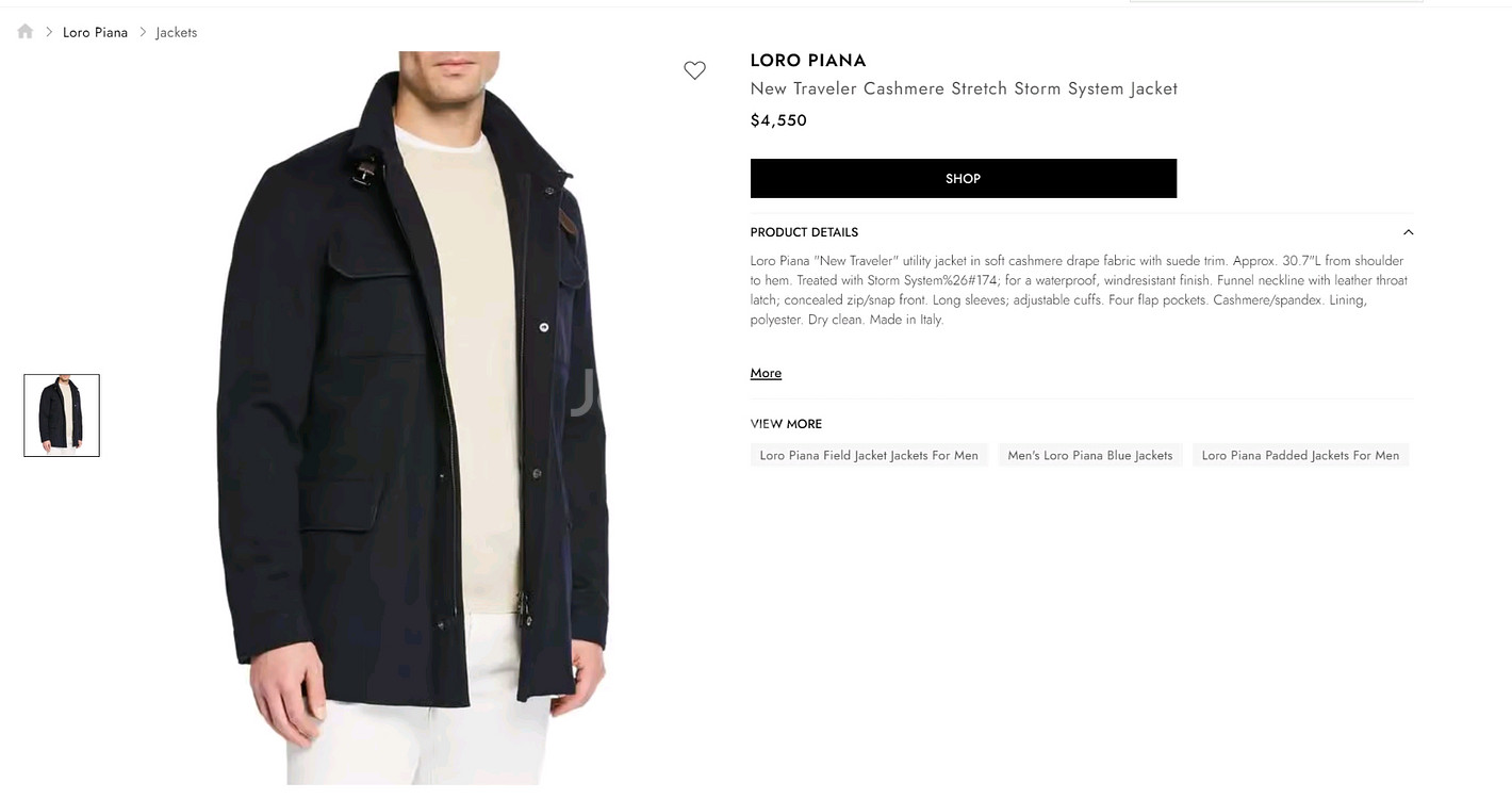 로로피아나 남성 뉴트래블러 원터 보야저 봄버 자켓,--2