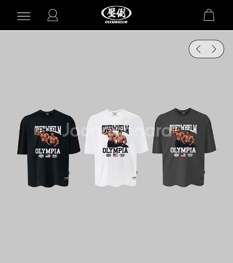 압도 올라잇 콜라보 올림피아 반팔 M--0