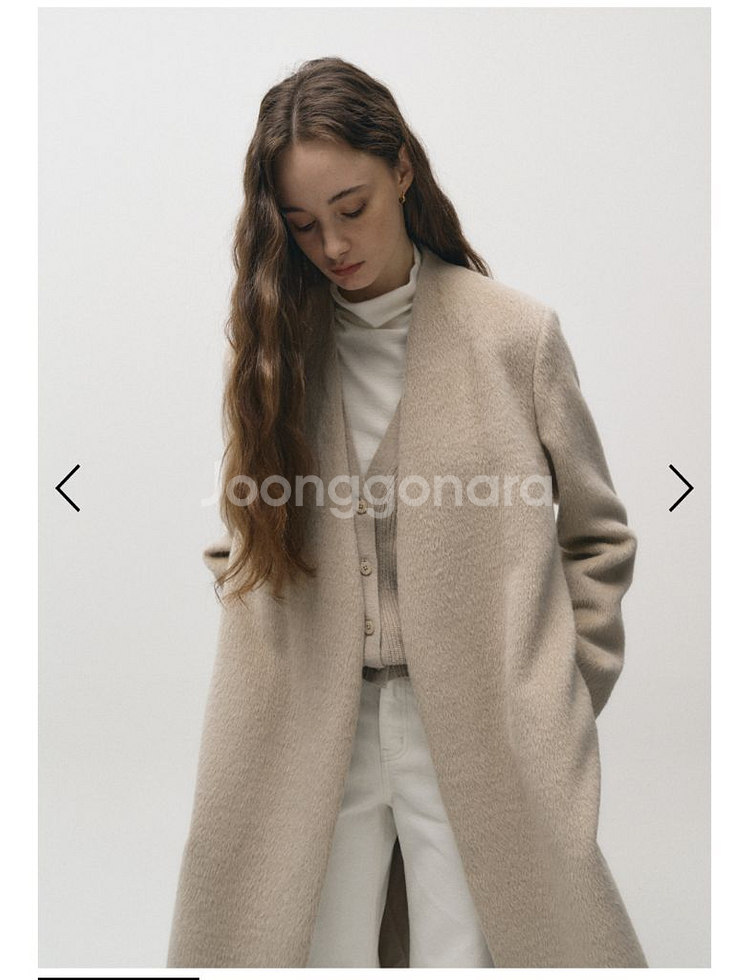 엘로주 elloge 노바 수리 알파카 코트 스노우 베이--0