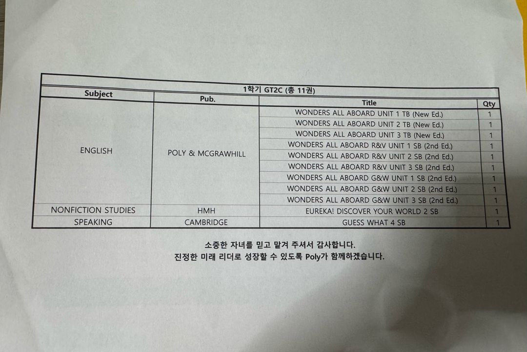 폴리 교재 GT2 1학기교재--1