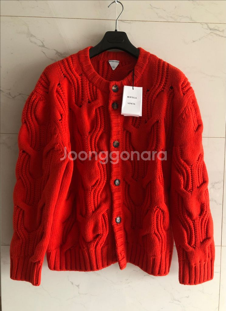 보테가베네타 울 가디건 체리 토마토--0