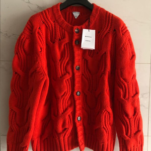 보테가베네타 울 가디건 체리 토마토