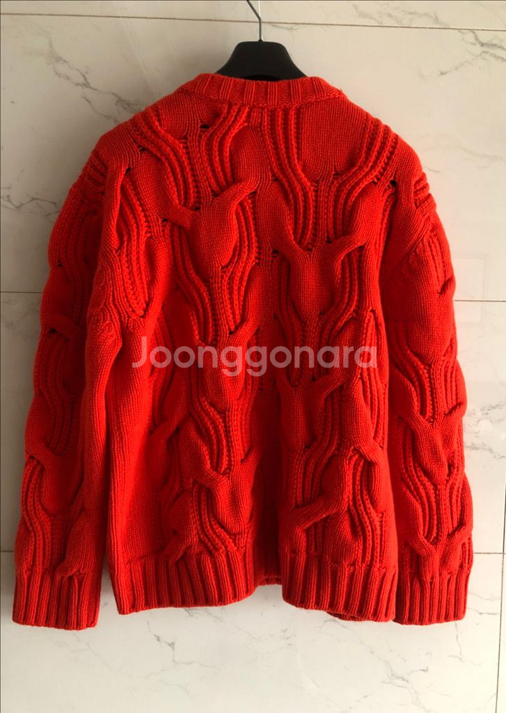 보테가베네타 울 가디건 체리 토마토--1