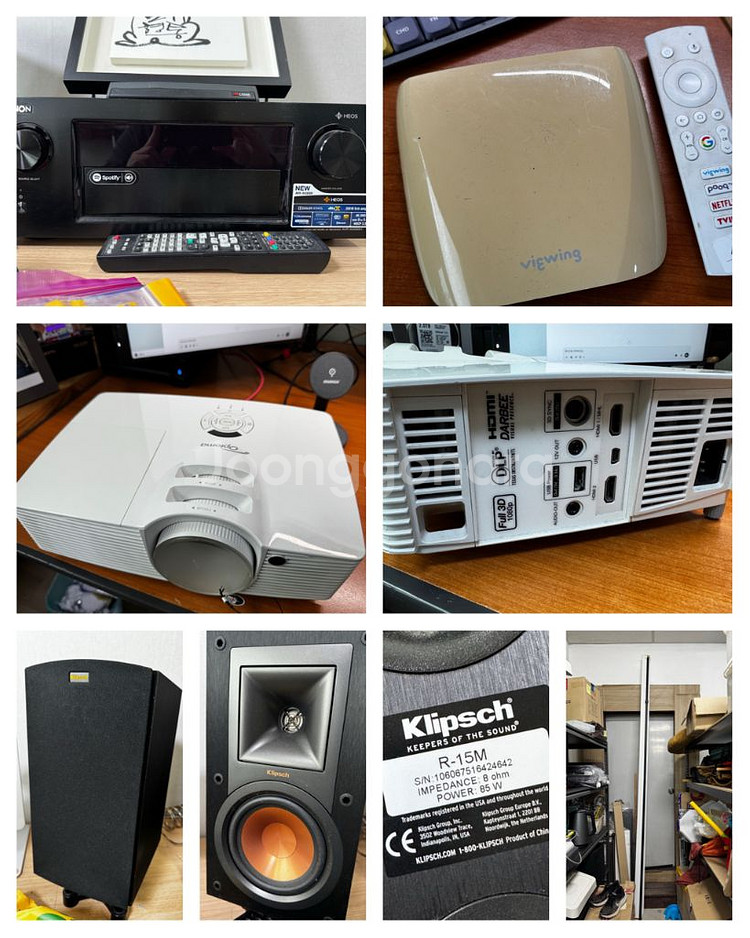 홈시어터세트: 리시버(DENON), 스피커(클립쉬)..--0