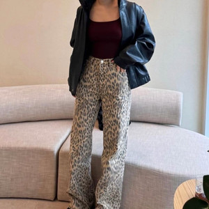 에코 레더 자켓 레더 블루종