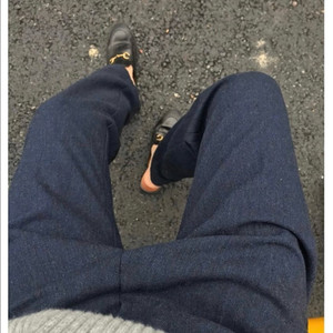 시엔느 헤링본 울팬츠 s 네이비