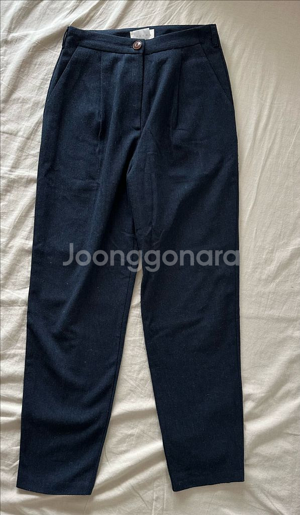 시엔느 헤링본 울팬츠 s 네이비--5