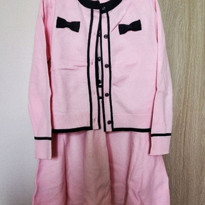 에스핏 니트 원피스 가디건 세트 130