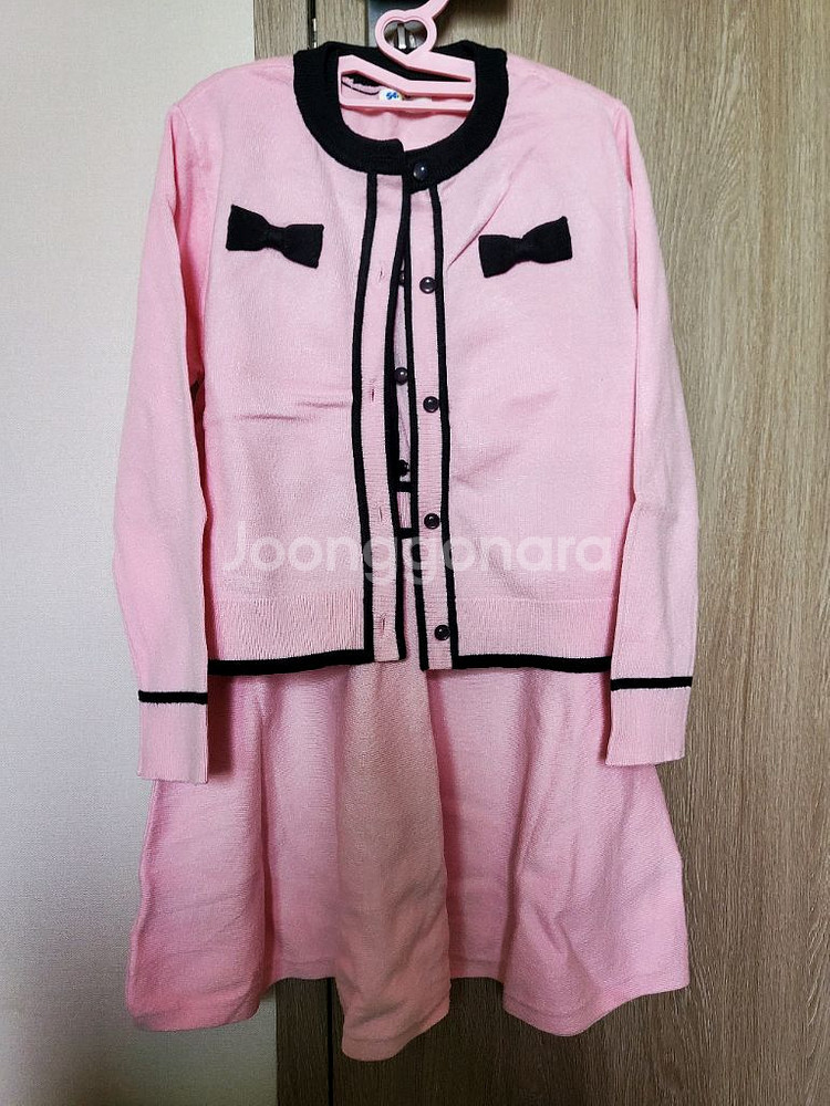 에스핏 니트 원피스 가디건 세트 130--1