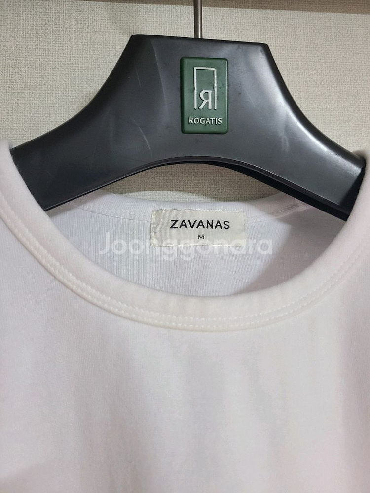 ZAVANAS 면티 2종 블랙 화이트 M 최상 팜--3