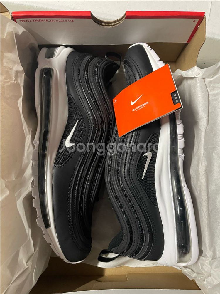 나이키 에어맥스 97 블랙&화이트 미개봉--0