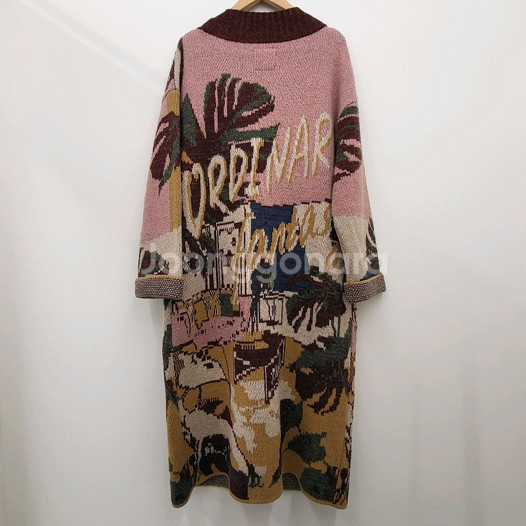 써스데이아일랜드 자카드 코트형 가디건--5