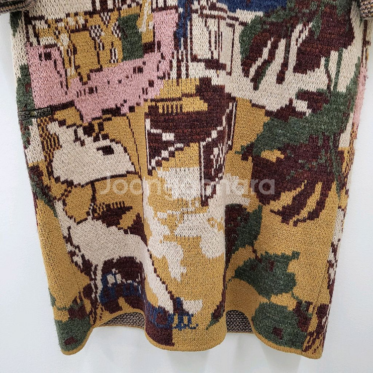 써스데이아일랜드 자카드 코트형 가디건--8