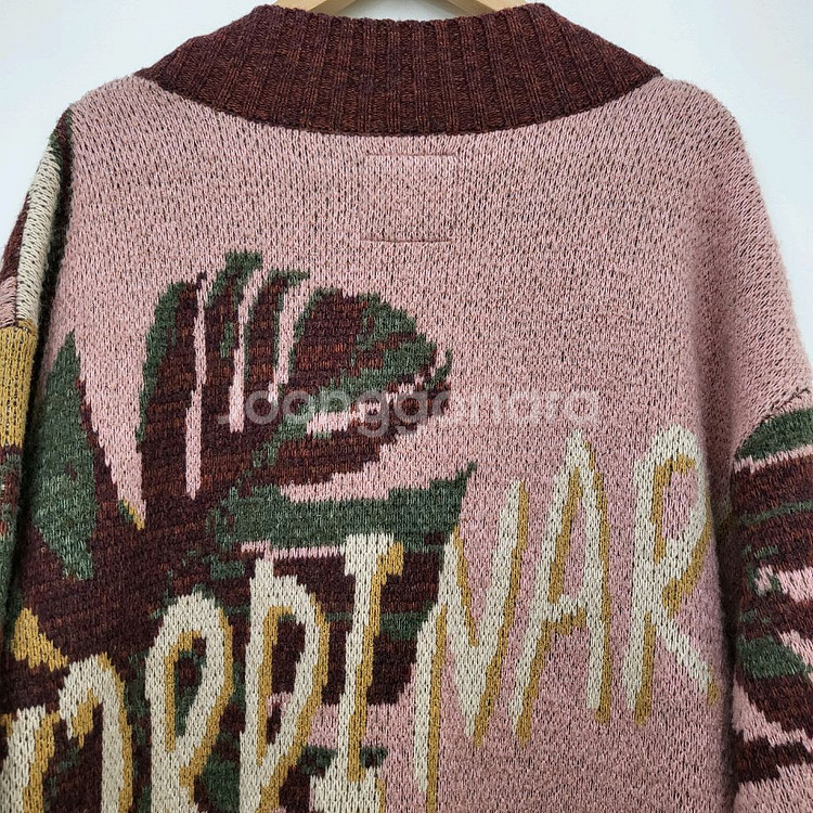 써스데이아일랜드 자카드 코트형 가디건--6