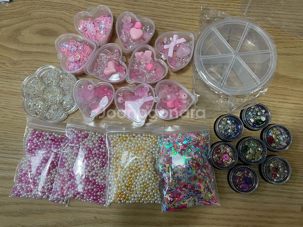 비즈파츠, 레진파츠, 보석파츠, 슬라임스팽글 일괄--0