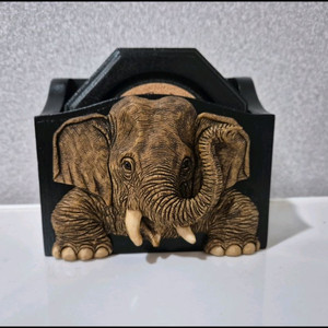 코끼리 컵 받침대(미사용)