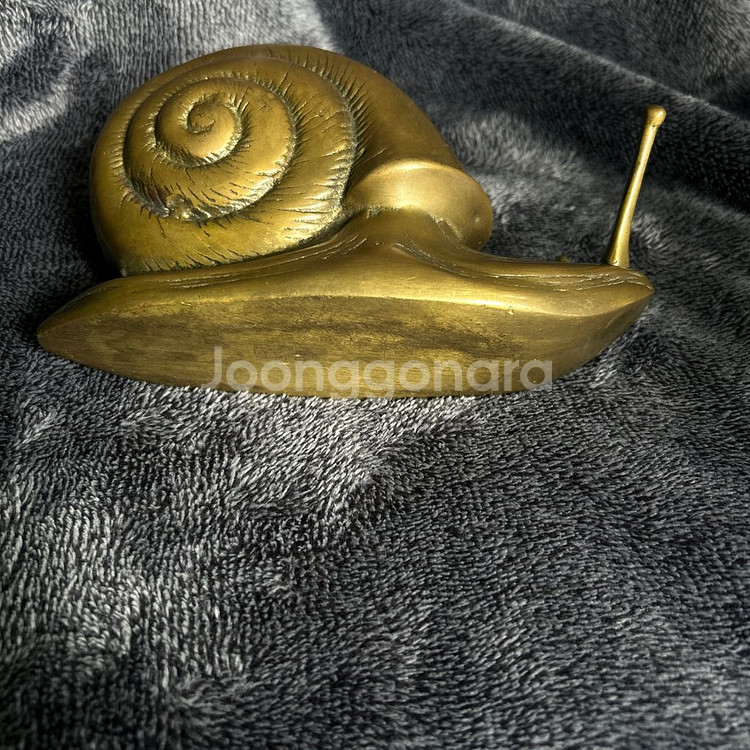 황동 신주 브라스 달팽이 재물 행운 장식품 팝니다--6
