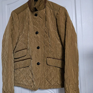 마시모두띠 소매패치 가죽트리밍 퀼팅자켓 퀼팅점퍼