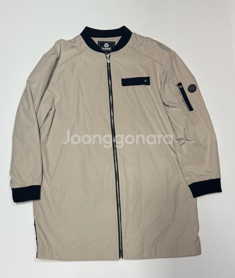 여성 험멜 Hummel 베이지 롱 항공 자켓--0