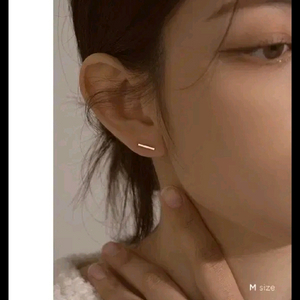 윙블링 14k 아리스타 골드바 귀걸이