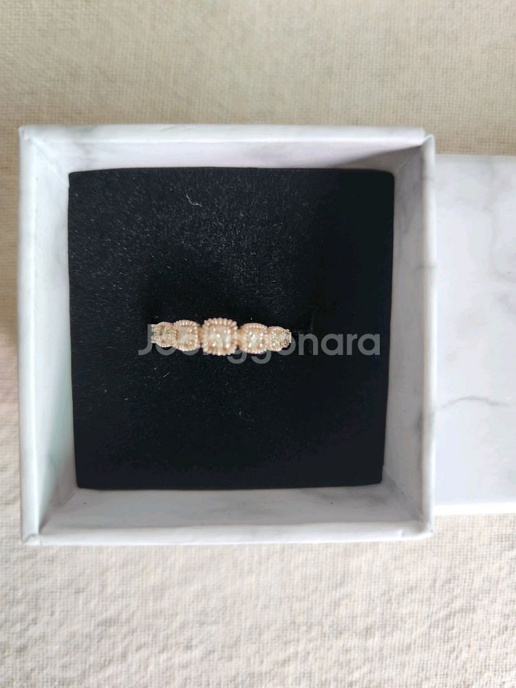 14k꼬냑다이아반지(리얼화이트)--1