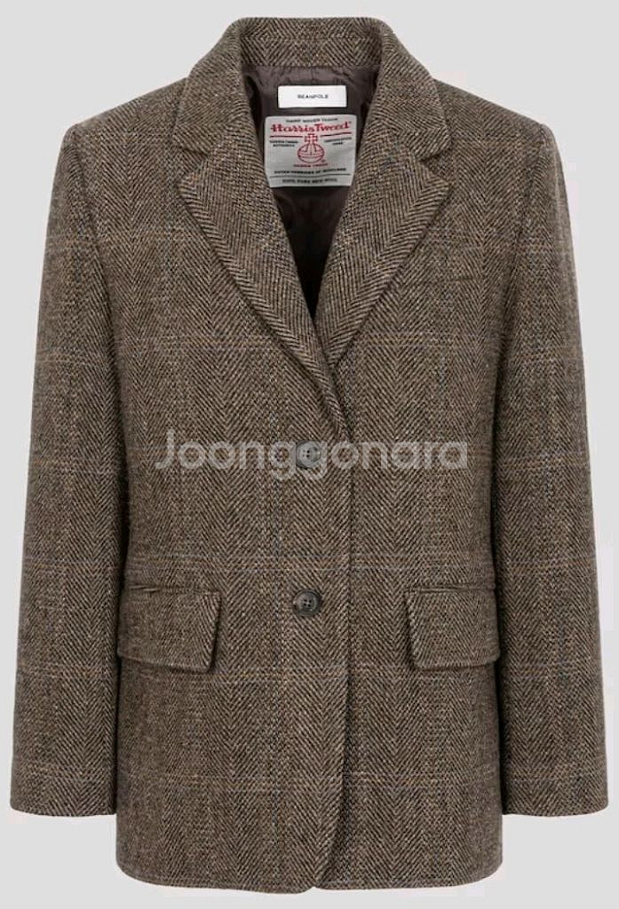 빈폴 25FW 해리스 트위드 여성 헤링본 자켓--0
