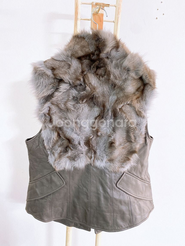 (정품)카시바디여우털양가죽100%조끼(여성용100)--3