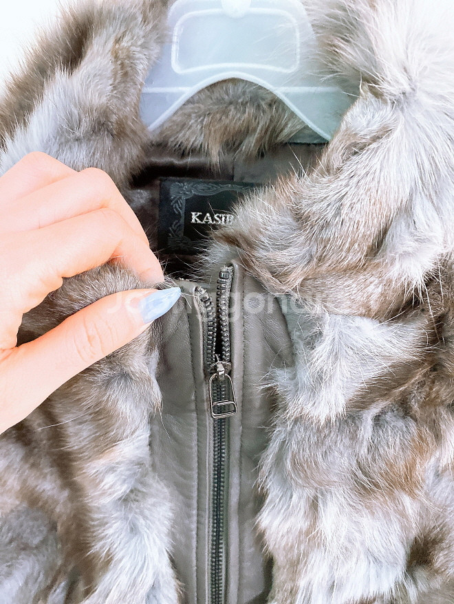 (정품)카시바디여우털양가죽100%조끼(여성용100)--1