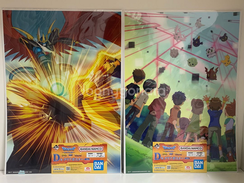 디지몬 D상 A3 클리어 포스터 쿠지 제일복권 빛과 어--0