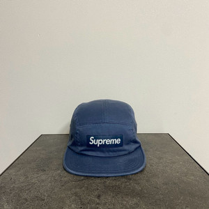 슈프림 워시드 그레이 박스로고 캠프캡 모자