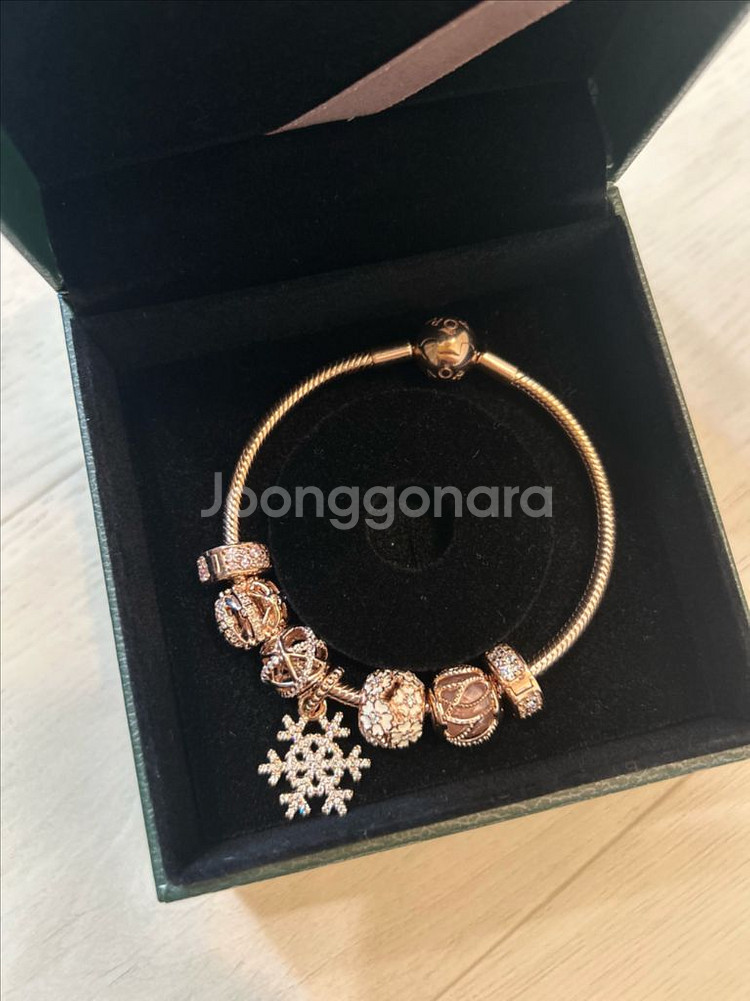 판도라 로즈골드 참 팔찌 일괄--0