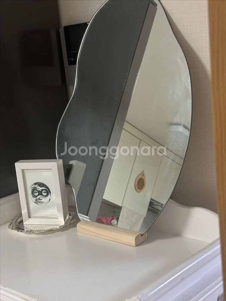 비정형 탁상 거울 화장대 거울 화이트 450*600--1