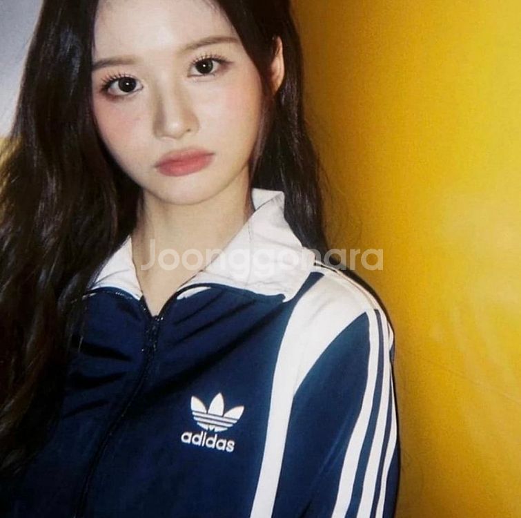 설윤 아디다스 파이어버드 저지 네이비 S--2