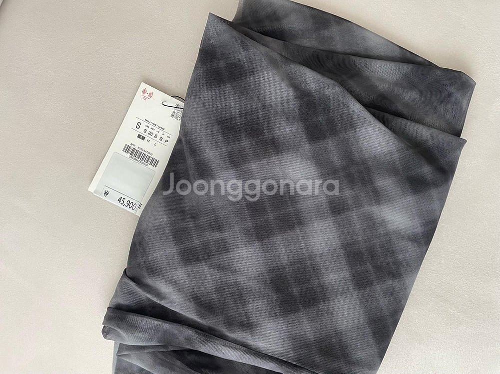 ZARA 체크 밴딩 롱 스커트 새상품--6