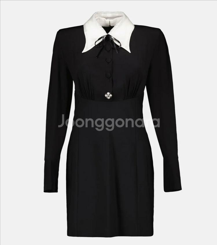 베르사체 실크 크레페 미니 드레스--1