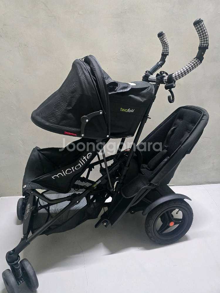 마이크라라이트 투폴드(구폴드) 2인 쌍둥이 연년 유모차--2