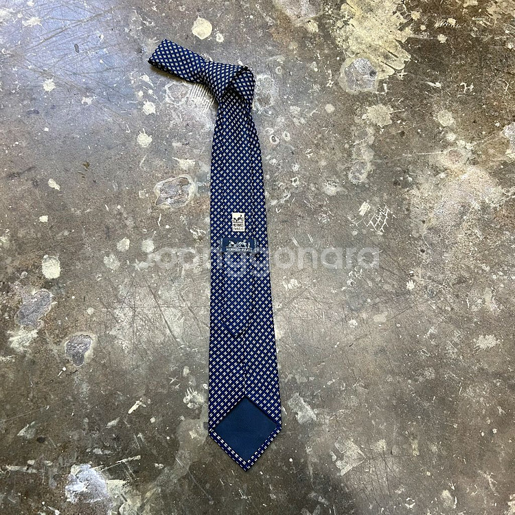 에르메스 실크 넥타이 타이 메이드인 이태리--1