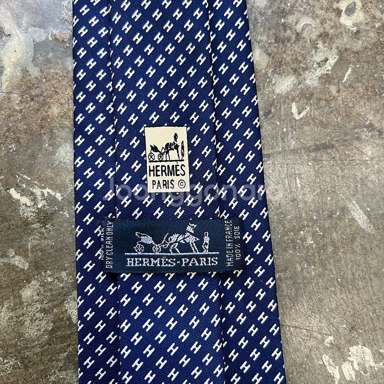 에르메스 실크 넥타이 타이 메이드인 이태리--2