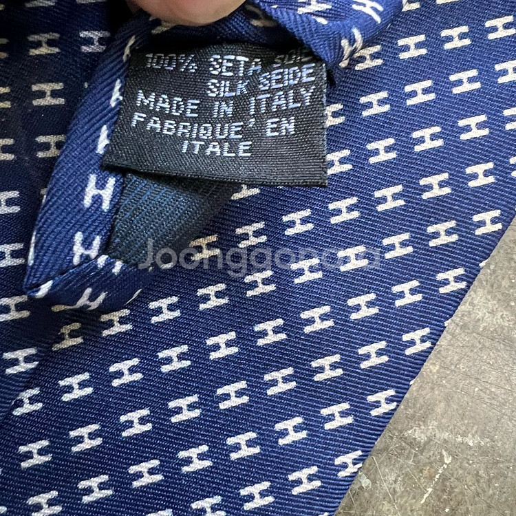 에르메스 실크 넥타이 타이 메이드인 이태리--3