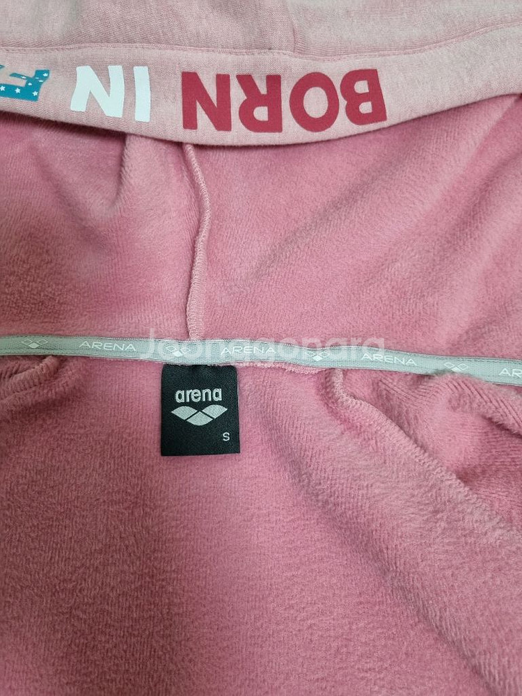 아레나 안감털 연핑크 후드집업. S--5