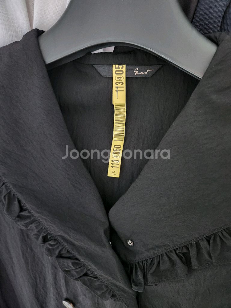 지컷 더블 버튼 세일러 원피스 블랙--9