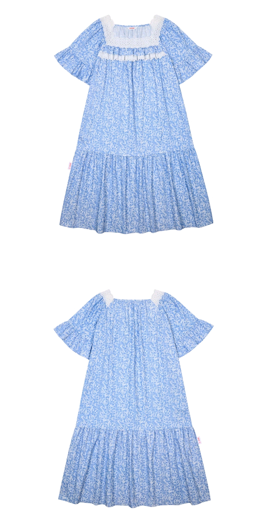 울랄라 파자마 블루트리 반팔 원피스--7