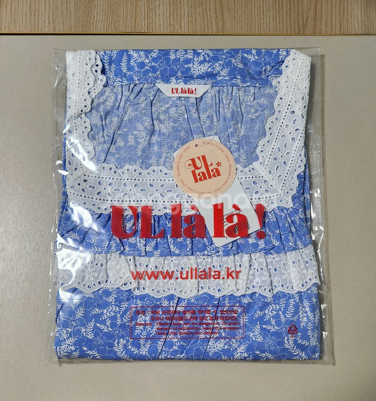 울랄라 파자마 블루트리 반팔 원피스--9