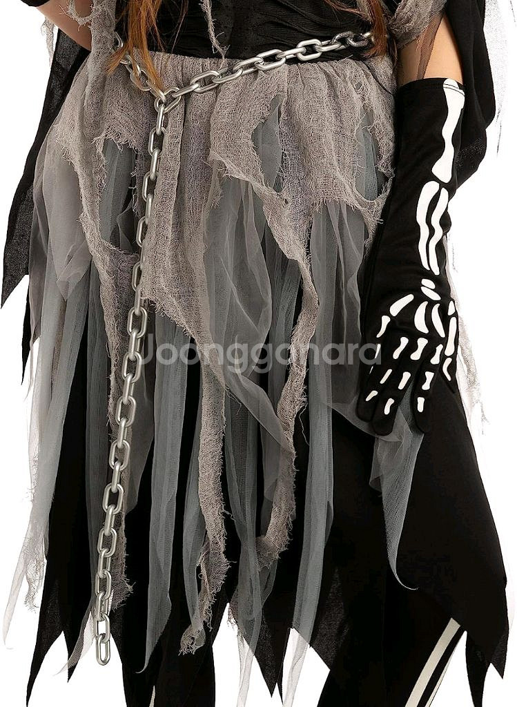 미국 상품 여아 해골 저승사자 코스튬 XL 국내발송--1