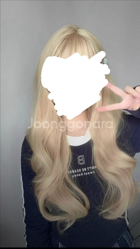 웨이브 금발 가발 새상품 로리타 양산형 지뢰계 갸루--0