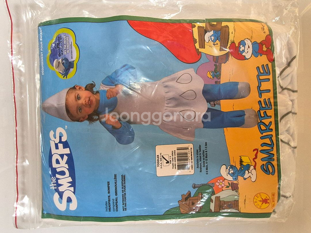 미국 상품 스머프 여아 코스튬 (1-2세용) 국내 발송--2