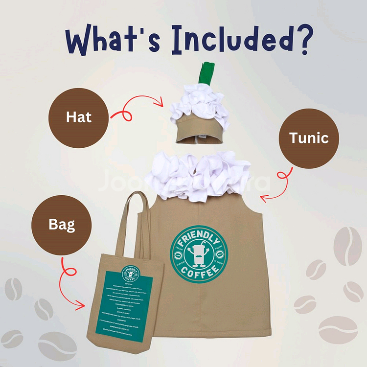 미국 상품 카푸치노 유아 코스튬 3-4세용 국내발송--1